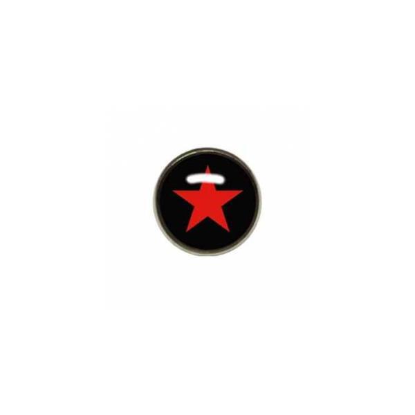 Titanium Highline Red Star on Black Ikon Disc for Dermal Anchors
