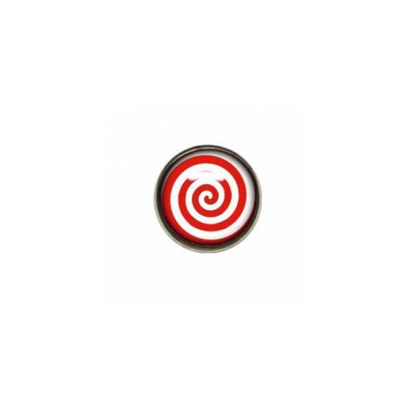 Titanium Highline Red/White Spiral Ikon Disc for Dermal Anchors