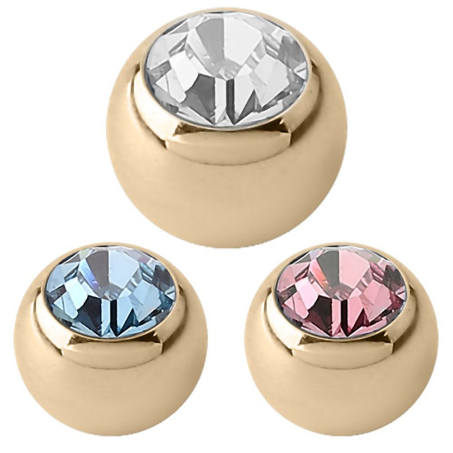 14ct Gold Jewelled Balls