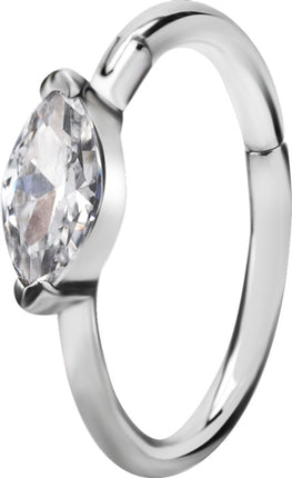 Surgical Steel Jewelled Marquise Hinged Conch Ring