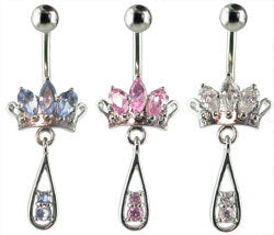 Fashion Navel Bananabell Crystal Crown