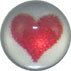 Screw On Picture Ball Red Heart