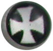 Screw On Picture Ball Templar Cross