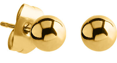 Surgical Steel 3mm Ball Ear Studs In Silver, Gold, Rose Gold & Black PVD