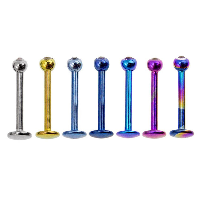 Titanium Micro Jewelled Labret