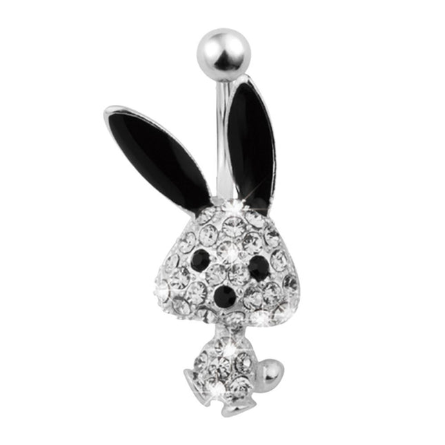 Surgical Steel Jewelled Bunny Fashion Navel