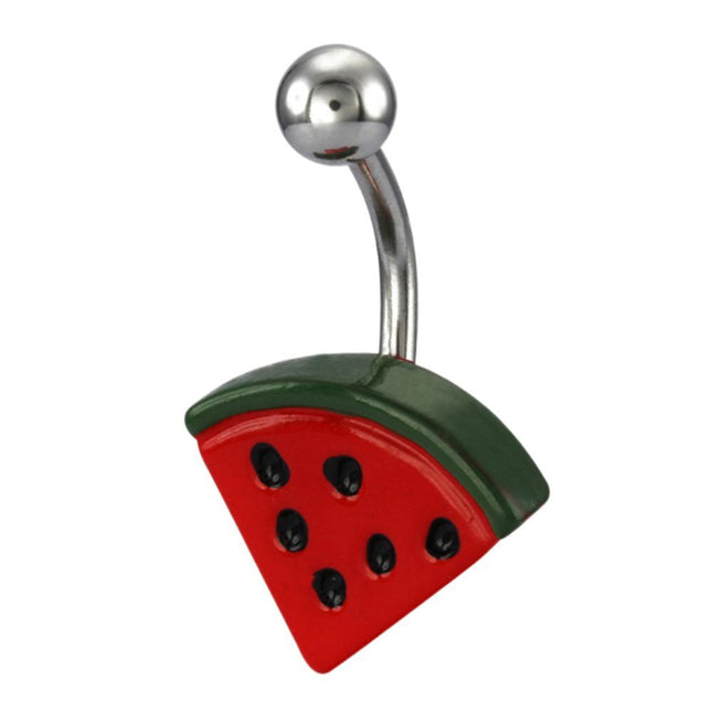Surgical Steel with Acrylic Watermelon Fashion Navel