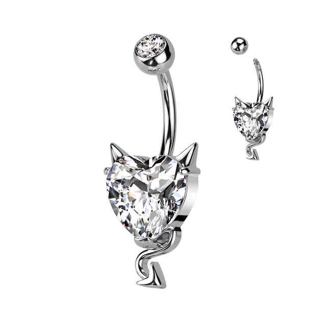 Elstern CZ Heart With Devil Horns and Tail Navel