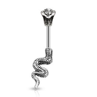 Poisonous Cobra Navel Ring