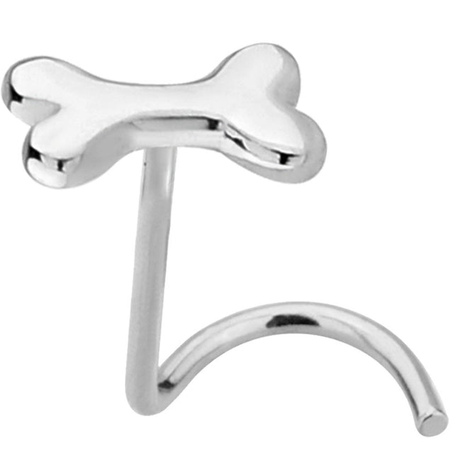 Dog Bone Steel Nose Stud