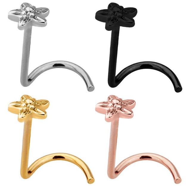 Steel Flower Nose Stud