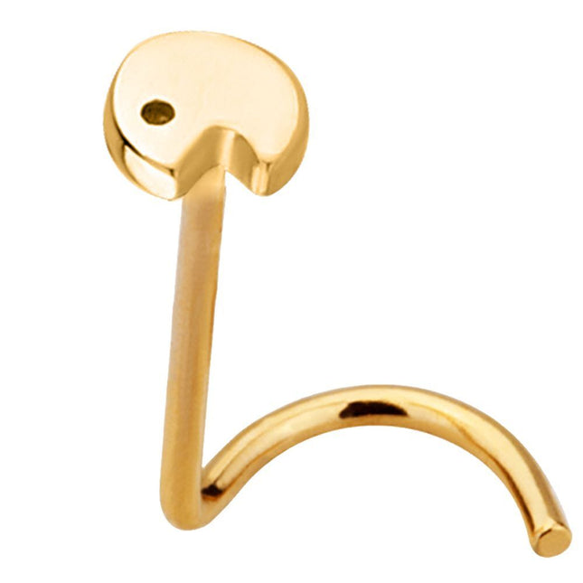 Bright Gold PVD Pacman Nose Stud