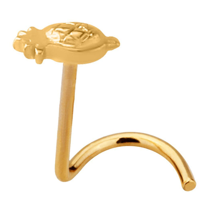Bright Gold PVD Pineapple Nose Stud