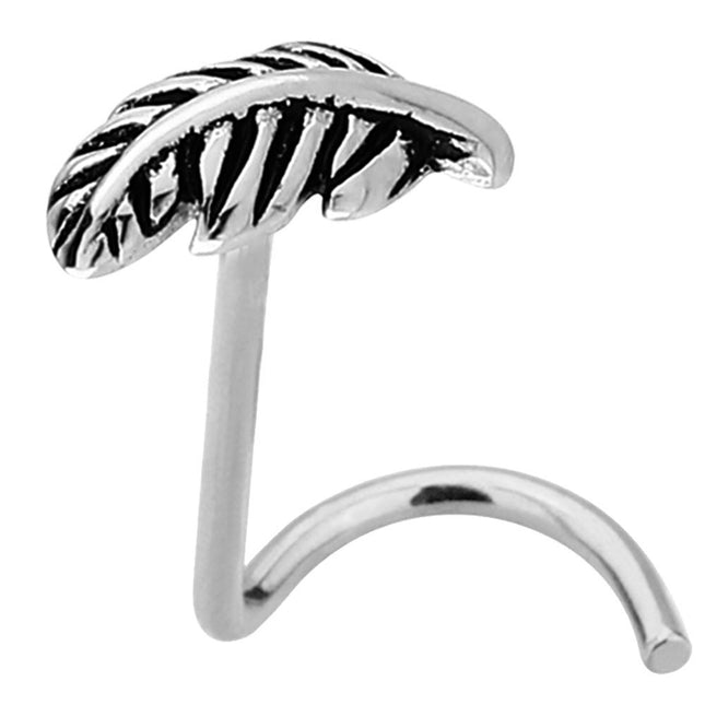 Steel Antique Finish Leaf Nose Stud