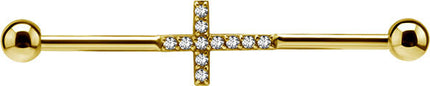 Jewel Cross Industrial Bar