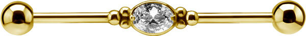 Jewelled Oval Industrial Bar