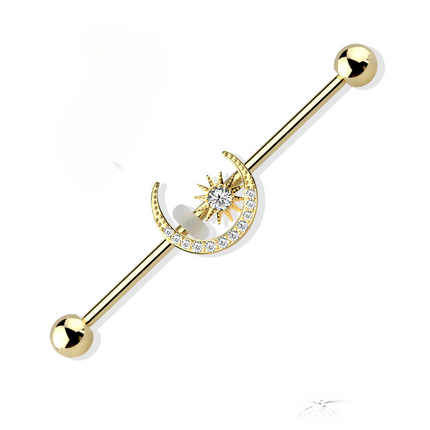 Star and Moon Industrial Barbell