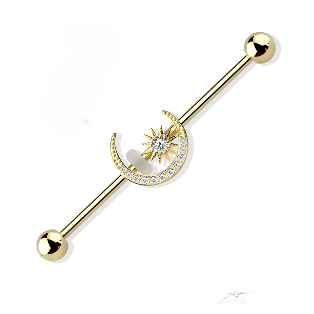 Star and Moon Industrial Barbell