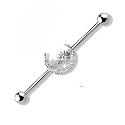 Star and Moon Industrial Barbell