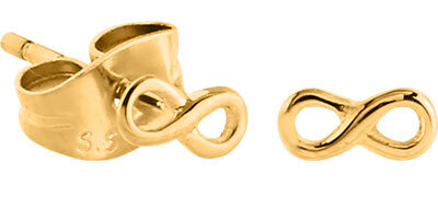 Infinity Ear Studs - Available in Silver, Gold & Rose Gold