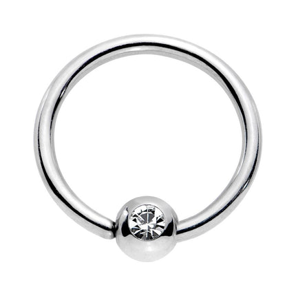 Jewelled Surgical Stainless Steel Fixed Ball Closure Rings