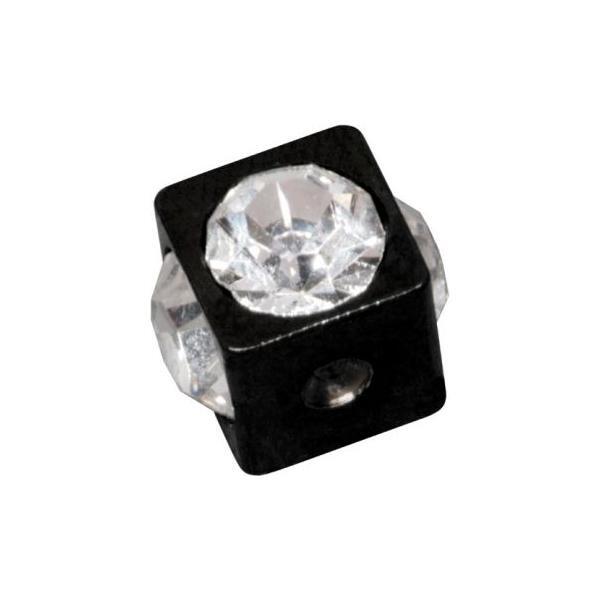 Steel Blackline Jewelled Clip in Cube