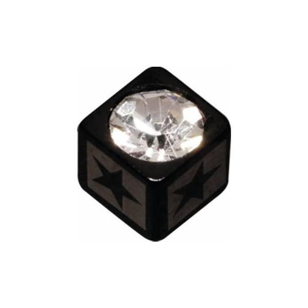 Steel Blackline Jewelled Lazer Cube Star