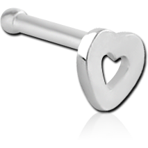 Steel Basicline Heart Nose Bone