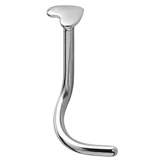 Steel Basicline Heart Nose Stud