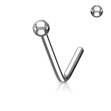 Ball Top Dog Leg Nose Stud