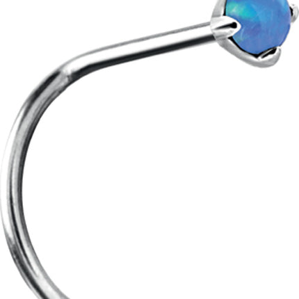 Surgical Steel Opal Cabochon Nose Stud