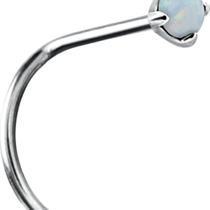 Surgical Steel Opal Cabochon Nose Stud