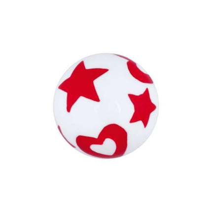 Acrylic Stars and Hearts Threaded Ball
