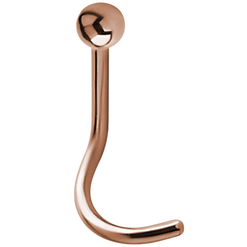PVD Rose Gold Ponytail Ball Nose Stud