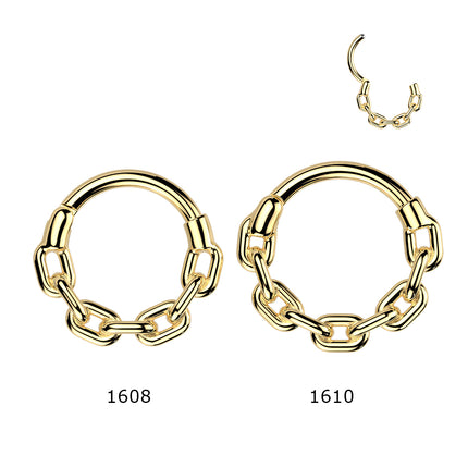Surgical Steel Chain Link Hinged Segment Ring