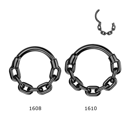 Surgical Steel Chain Link Hinged Segment Ring