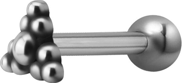 Steel Decorative Tribal Triangle Micro Barbell