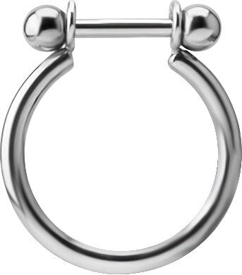 Titanium Conch Ring with Titanium Micro Barbell