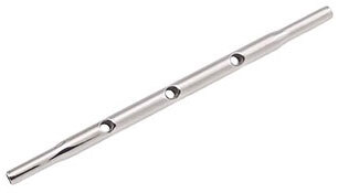 Titanium Internally Threaded Straight Barbell Stem with Three Internal 1.2mm Threaded Holes