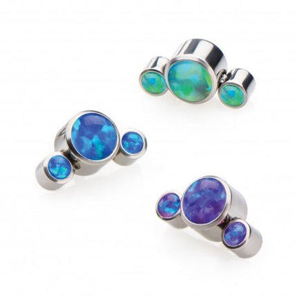 Invictus Titanium Bezel Set 3 Opal Cluster