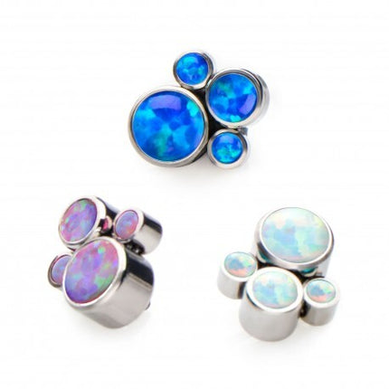 Invictus Titanium Bezel Set 4 Opal Cluster