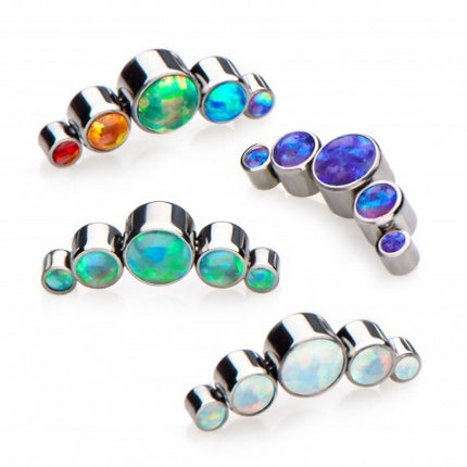 Invictus Titanium Bezel Set 5 Opal Cluster