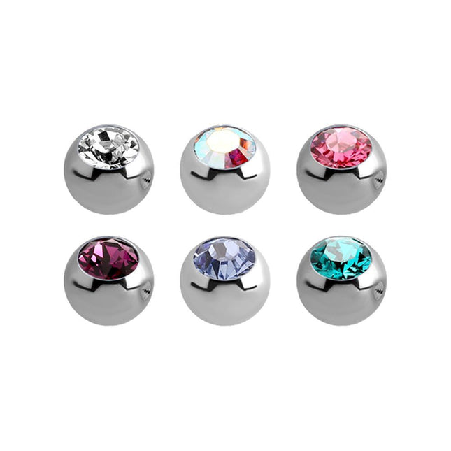 Titanium Swarovski Jewelled Captive Bead