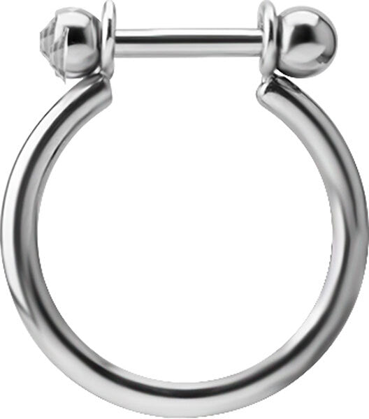 Titanium Conch Ring with Jewelled Titanium Micro Barbell
