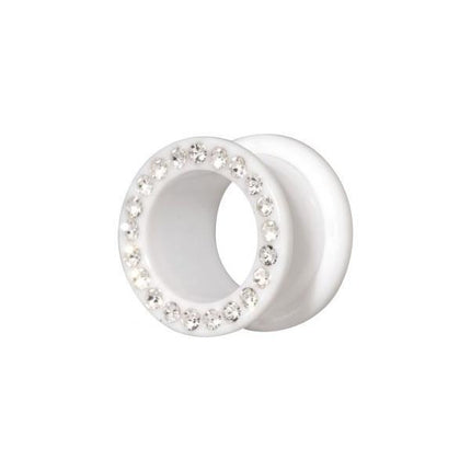 White Heat Jewelled Flesh Tunnel