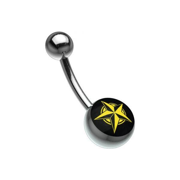 Titanium Highline Picturebell Five Pointed Star Yellow/Black