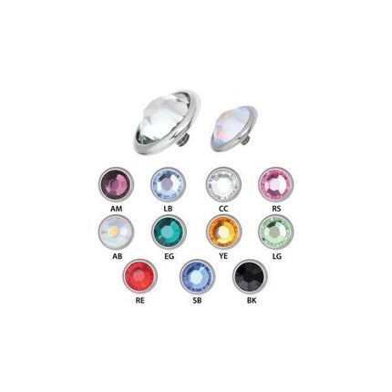 Titanium Highline Jewelled Disc for Internally Threaded Jewellery