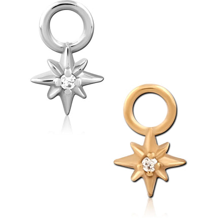 Clear Jewelled Star Charm