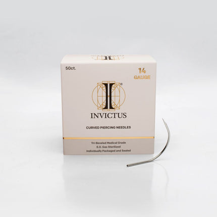 Invictus Tri-Beveled Ultra-Sharp Tips Uncoated Piercing Curved Needles (50 needles per box)