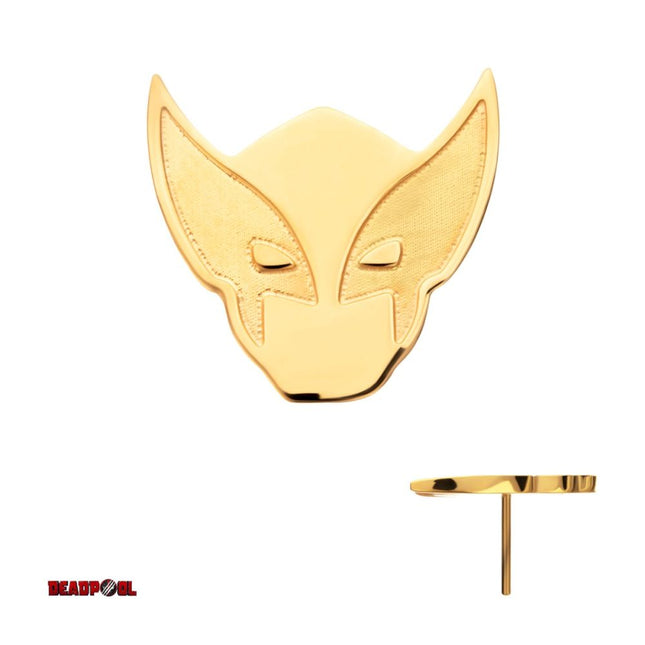 Invictus 24Kt Gold PVD Titanium Marvel Wolverine Threadless Top